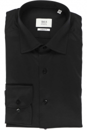 ETERNA1863OverhemdzwartEffen