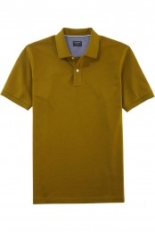 OLYMPCasualPoloshirtKortemouwbruin
