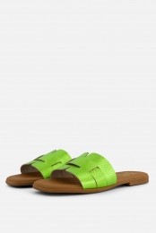 OhMySandalsAmiraSlippersgroenLeer