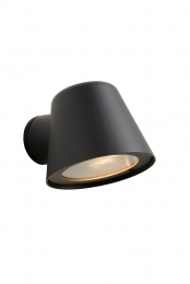 LucideDINGO-LED-WandlampBinnenBuiten-LEDDimb-GU10-1x5W3000K-IP44-Antraciet