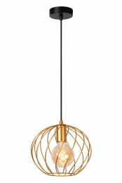 LucideDANZA-Hanglamp-25cm-1xE27-MatGoudMessing