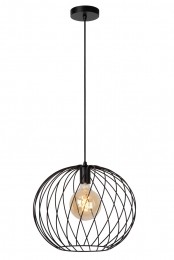 LucideDANZA-Hanglamp-40cm-1xE27-Zwart