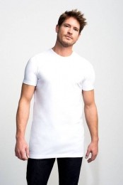 SlaterBasicFit2PackT-shirtRondeHalsWitExtraLongL