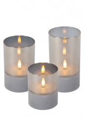 LucideVELAS-Tafellamp-Batterijen-8cm-LED-3x02W2700K-Fum-Setvan3