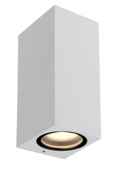 LucideZARO-WandspotWandlampBinnenBuiten-2xGU10-IP65-Wit