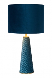 LucideEXTRAVAGANZAVELVET-Tafellamp-25cm-1xE27-Turkoois