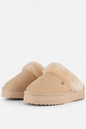WarmbatFlurryPlateauPantoffelsbeigeSuede