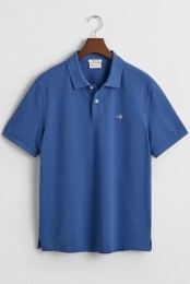 GANTShieldPoloshirtKortemouwblauw