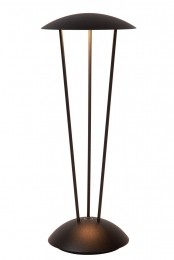 LucideRENEE-OplaadbareTafellampBinnenBuiten-AccuBatterij-123cm-LEDDimtowarm-1x22W2700K3000K-IP54-Metdraadloosoplaadstation-Zwart