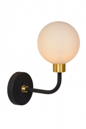 LucideBEREND-WandlampBadkamer-1xG9-IP44-Zwart