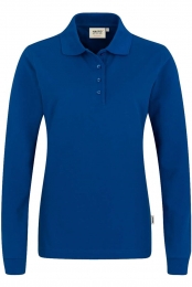 HAKRO215DamespoloshirtmetlangemouwendonkerblauwEffen