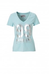 T-shirtdamesblauw99problems-mtS
