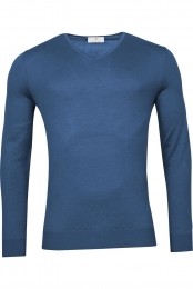 ThomasMaineTruiV-halsdonkerblauwEffen