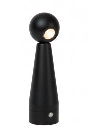 LucideIPSOS-OplaadbareTafellamp-AccuBatterij-LEDDimtowarm-1x3W3000K3200K-Zwart