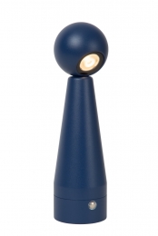 LucideIPSOS-OplaadbareTafellamp-AccuBatterij-LEDDimtowarm-1x3W3000K3200K-Blauw