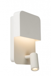 LucideBOXER-BedlampWandlamp-LED-3000K-MetUSBoplaadpunt-Wit