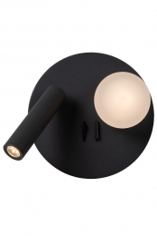 LucideMATIZ-BedlampWandlamp-165cm-LED-3000K-MetUSBoplaadpunt-Zwart