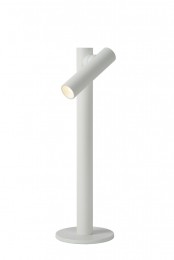 LucideANTRIM-OplaadbareBureaulampBinnenBuiten-AccuBatterij-LEDDimb-1x22W2700K-IP54-Metdraadloosoplaadstation-Wit