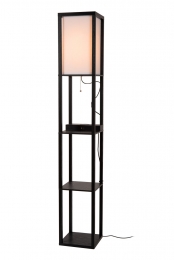 LucideMENNO-Vloerlamp-1xE27-Metdraadlozeoplader-Zwart