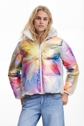 Gewatteerdebloemenjas