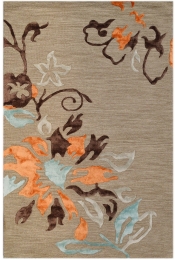 VloerkleedFlowershandgemaaktwolBakero