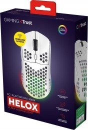TrustGXT929WHelox-DraadlozeGamingMuis-Ultralicht-RGBverlichting-4800DPI-Wit