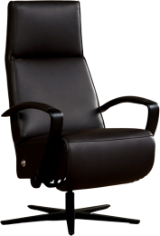 DonkerbruinelerenindustrilerelaxfauteuilIdol-staalzwartframemetstervoet-zithoogtelaag-MassifLeerMarrondonkerbruinleer