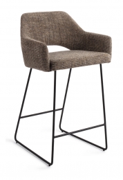 JesperHomeBarstoelYanaiSlideBlack-CheckedChestnutzithoogte65cm