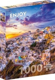 SunsetoverSantoriniPuzzel1000stukjes