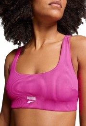 PumaZwemtopRibbedScoopNeckTopNeonPink-XL