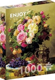 Jean-BaptisteRobie-StillLifewithRosesPuzzel1000stukjes