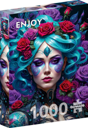 GothicFlowersPortraitPuzzel1000stukjes