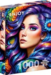 RainbowFlowerPortraitPuzzel1000stukjes