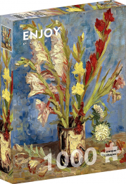 VincentVanGogh-VaasmetGladiolenenChineseAsterPuzzel1000stukjes