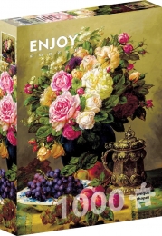 Jean-BaptisteRobie-StillLifewithRosesPuzzel1000stukjes
