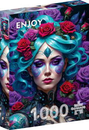 GothicFlowersPortraitPuzzel1000stukjes