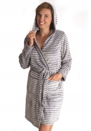 Lichtgrijzefleecebadjasmetcapuchon-xl