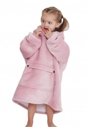 Draagbaredekenmetcapuchonmouwen-kleinkind-roze