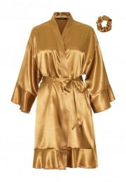 Satijnenkimonodamesruffle-goud