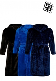 Tienerbadjasmetnaam-fleece-marineblauw-L9-10jaar