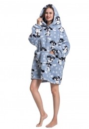 Fleecedekenmetcapuchon-hond