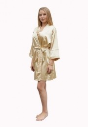 Satin-Luxurykortekimonosatijn-champagne