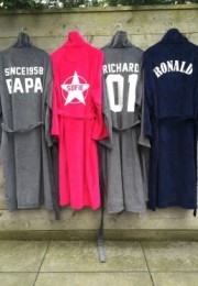 Badjasmetrugprintbadjasmetnaam-fuchsia-xxxl