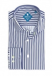 DistrictIndigoDistrictIndigoOverhemdPerformanceStreepBlue38
