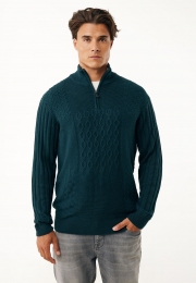 TruiGebreidPatchworkGroen