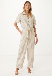JumpsuitgestreeptCremeWit