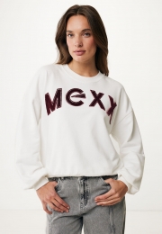 SweaterCrewneckmetLogoOffWhite
