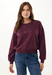 SweaterOleanderRelaxedFitDonkerrood