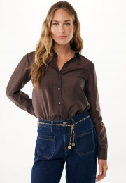 BlouseChamomileTencelDonkerbruin