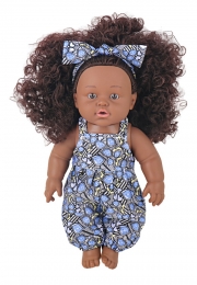 EcoToys30cmPopmetKrullenenBlauweJumpsuit